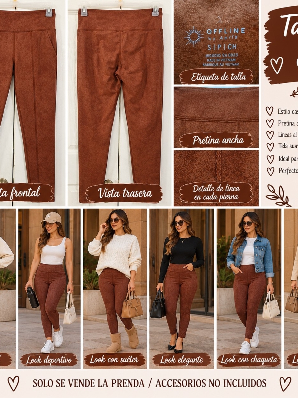 Offline by Aerea Tan High-Waist Suede-Look Leggings